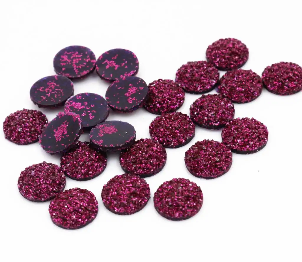 Новая мода 40 шт 12 мм Розовый Красный цвет натуральный Рудный стиль плоский задник