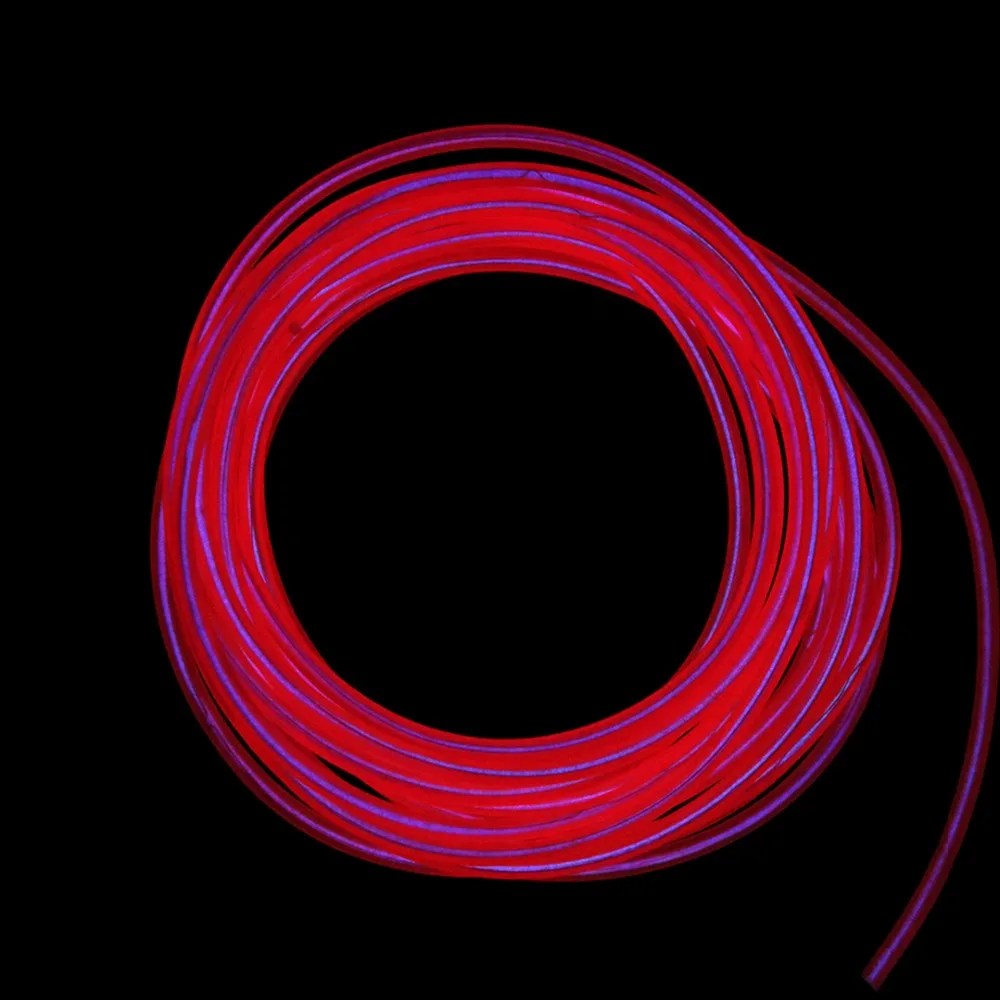Неоновый светильник, неоновый светодиодный светильник, EL Wire Rope Tube, гибкая светодиодная лента, светильник с контроллером, декор для танцевальной вечеринки, водонепроницаемый, 1 м, 2 м, 3 м, TW