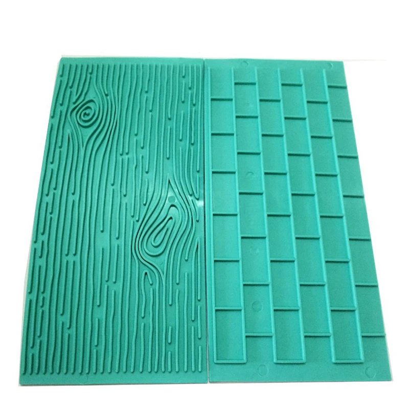 2 шт./компл. коры стены тиснёный помадный торт плесень кирпичная Древесина зерна