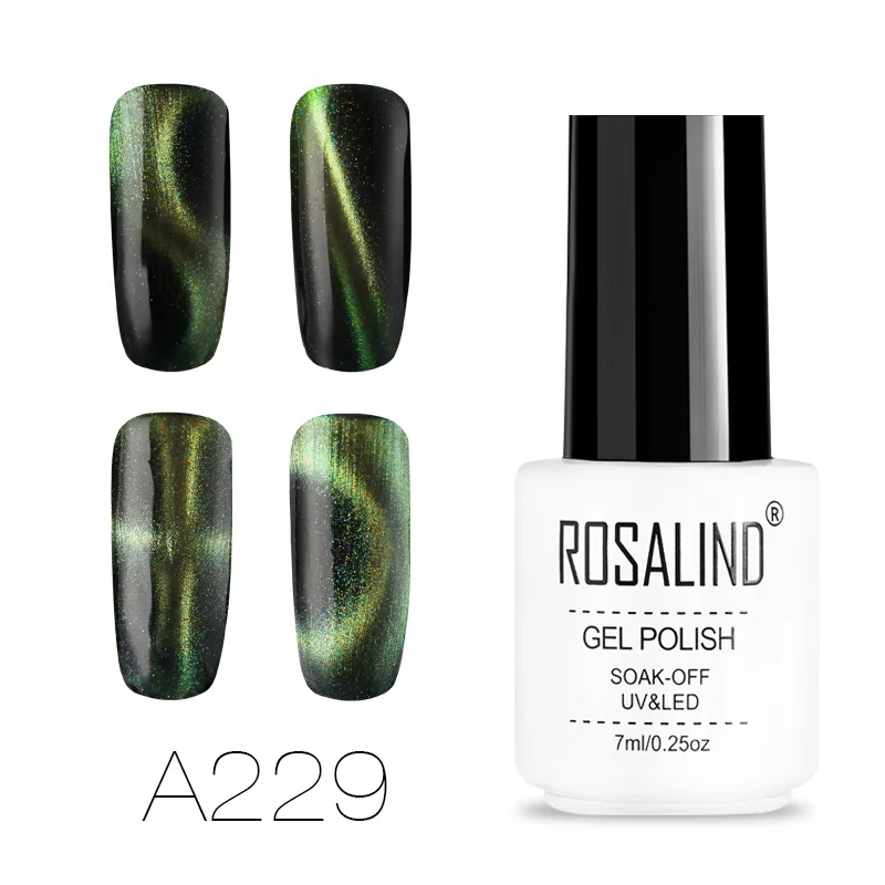 RCA229 ROSALIND 4D кошачий глаз Гель-лак для ногтей vernis Полупостоянный УФ-лак для маникюрный гель для ногтей праймер верхнее покрытие Гель-лак - Цвет: RCA229