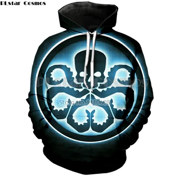 PLstar Cosmos Marvel HYDRA, мужские Толстовки, Толстовки с 3D принтом, забавные толстовки в стиле хип-хоп, новинка, уличная одежда, осенние куртки с капюшоном - Цвет: LH100