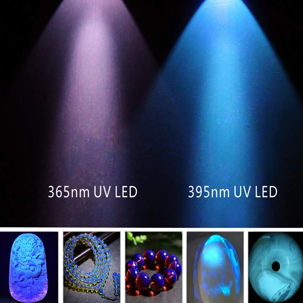 UniqueFire UV 395NM держатель для лампы Ультрафиолетовый черный светильник светодиодный
