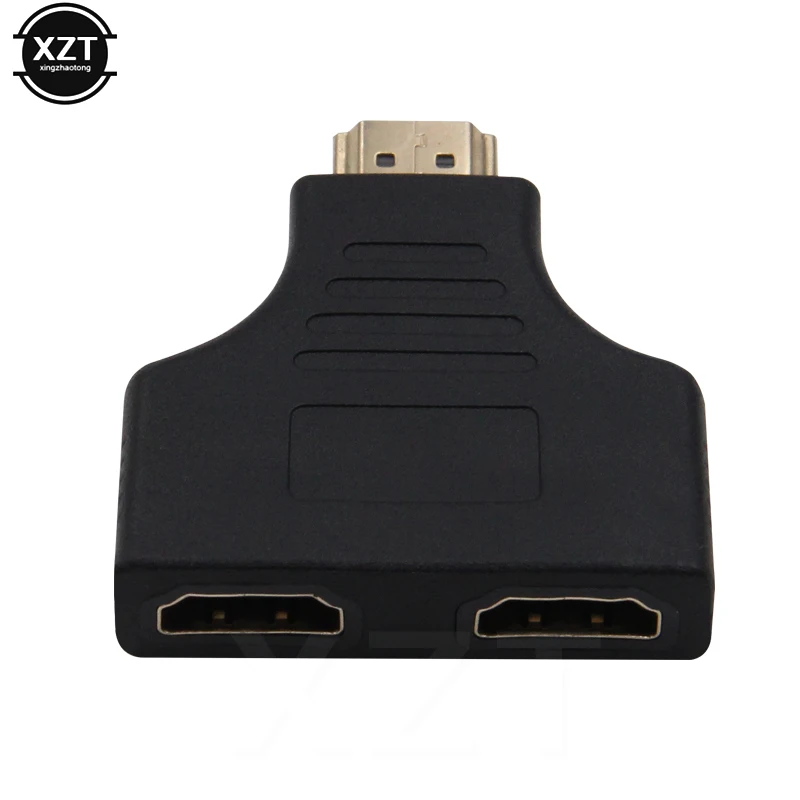 1 4 HDMI-совместимый переходник с портом папа на 2 гнезда дюйм разветвитель кабеля