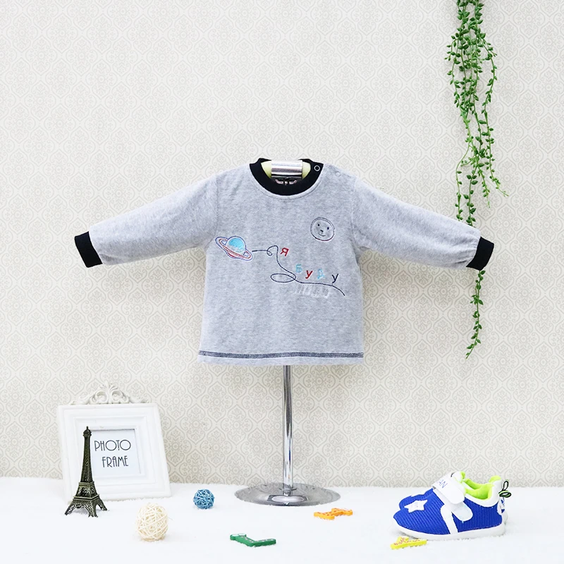 Блузка с длинным рукавом и круглым вырезом для мальчиков |