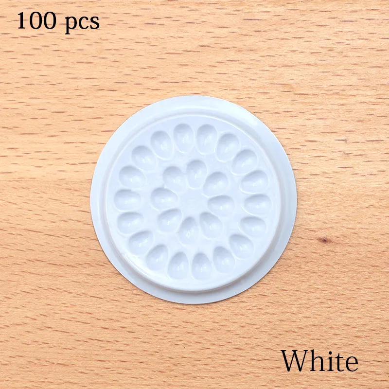 White 100pcs Клеевой прокладки клей-держатель для ресниц Клей поддон наращивание ресниц клеевые подушечки Подставка для ресниц пластиковый клей-держатель - Цвет: White 100pcs