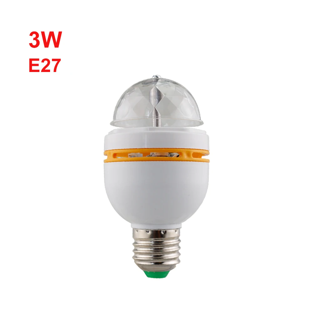 Only 3W 85-265 в светодиодный светильник E27 3 Вт 6 Вт RGB светодиодный светильник USB лампа ЕС к E27 E14 к E27 автоматический поворот красочный Рождественский светильник ing ночной Светильник - Испускаемый цвет: Only 3W