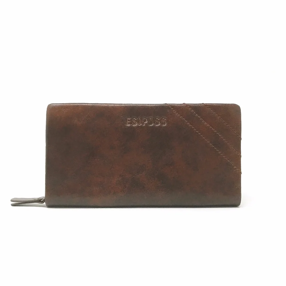 ZIWI прекрасная женщина и человек мягкий кошелек на молнии Длинные одноцветное