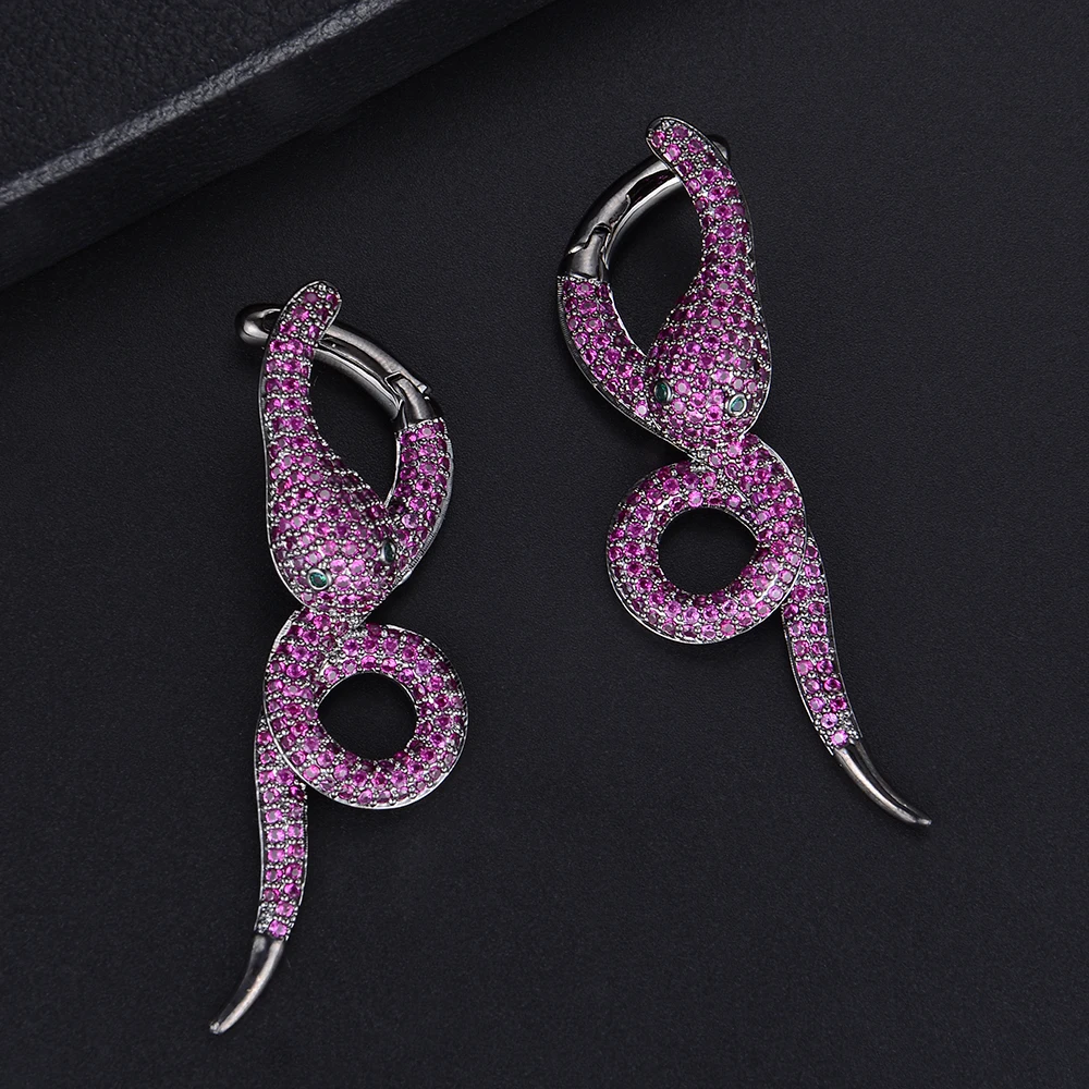 Женские свадебные длинные серьги GODKI большие этнические со змеями и кубическим