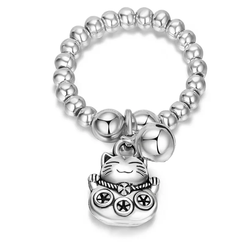 1 шт. милый кулон в виде колокольчика кота кольцо из бисера женское