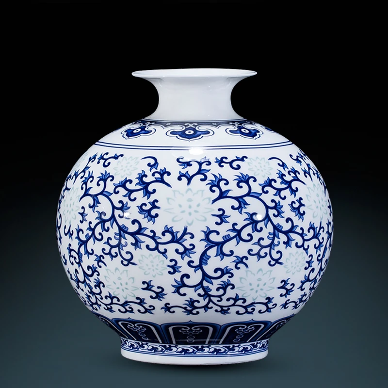 Китайская фарфоровая ваза с узором из риса в стиле Цзиндэчжэнь антикварная