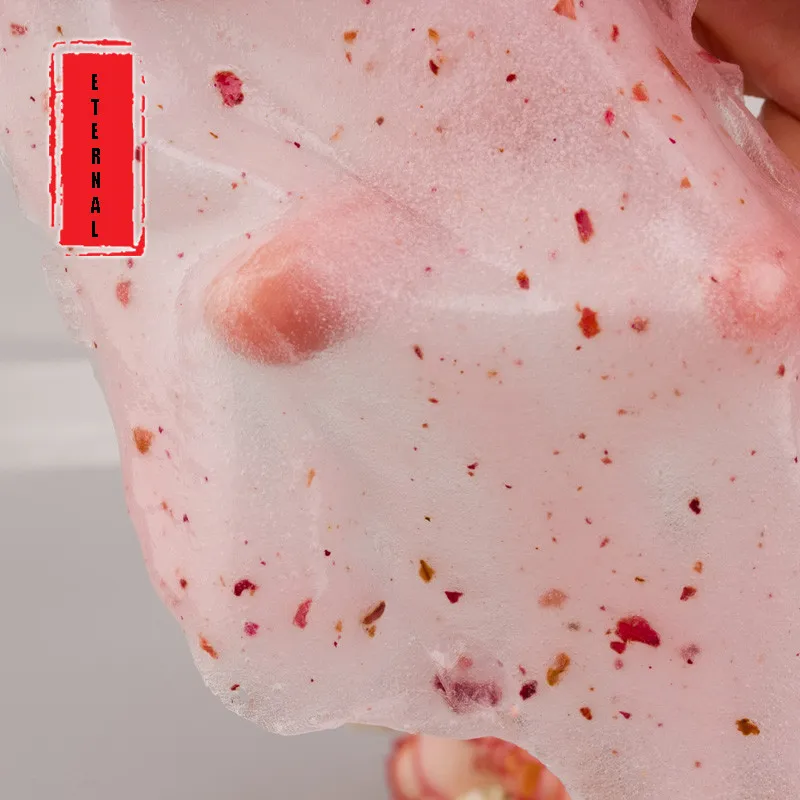 Маска-пудра с лепестками розы и кристаллами для лица увлажняющая осветляющая