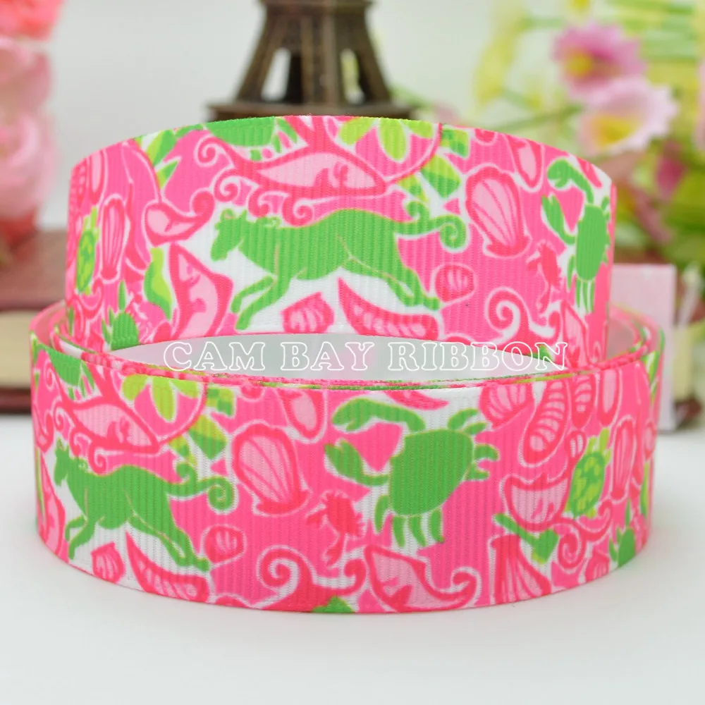 Бесплатная доставка 7/8 &quot 22 мм животных цветы печатных тканая лента для волос