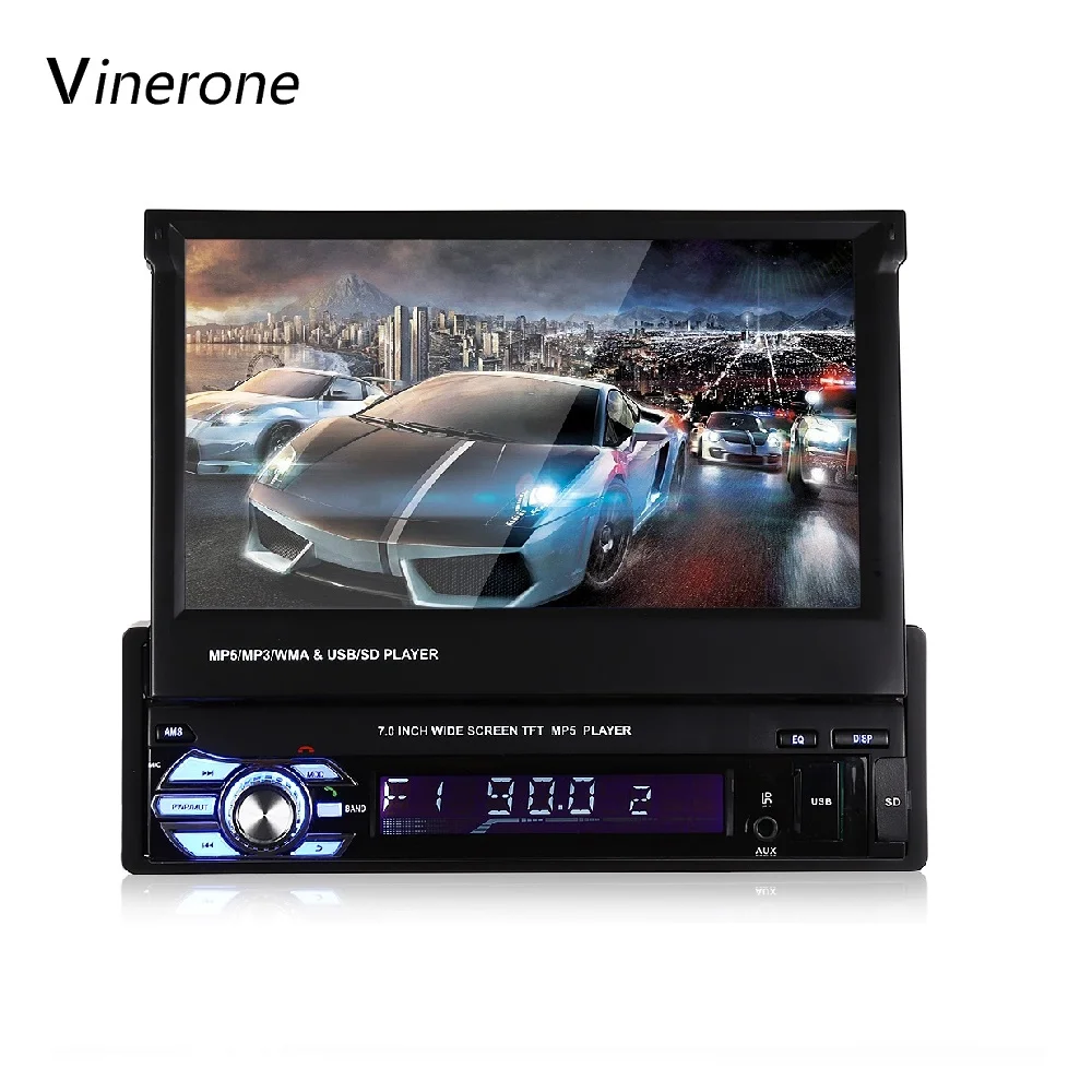Автомагнитола 1 Din с сенсорным ЖК дисплеем 7 дюймов мультимедийный плеер