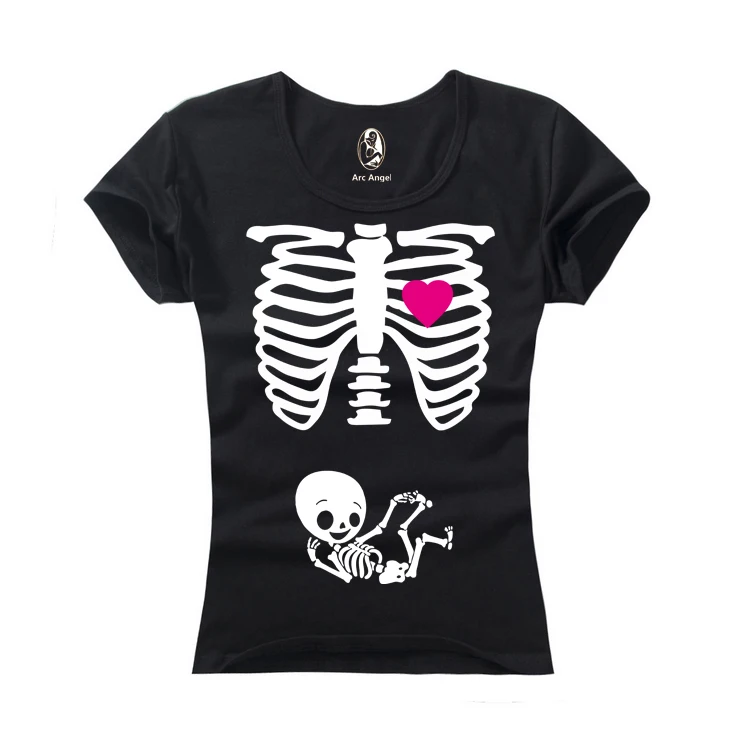 2018 для беременных и матерей после родов забавная одежда с принтом xray skeleton bany