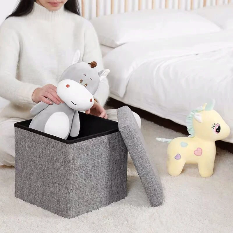 Folding Storage Stool Chairs Fitting Room Stool Multifunctional Chair Storage Box Cloest Tea Table Coffee Table Sofa Stool