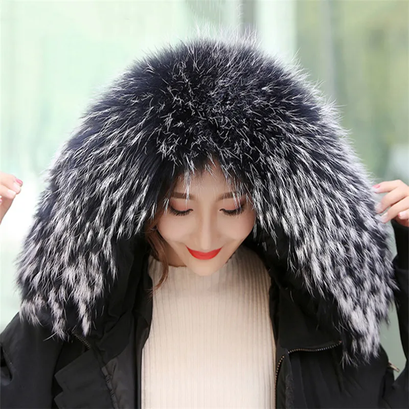 Хит продаж 100% натуральные куртки меховой воротник натуральный мех енота женские