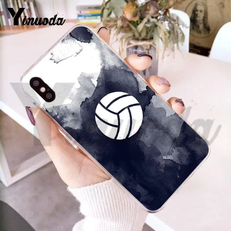 Yinuoda спортивный волейбол прозрачный чехол для телефона iPhone 8 7 6 6S Plus X 10 5 5S SE 5C XS XR