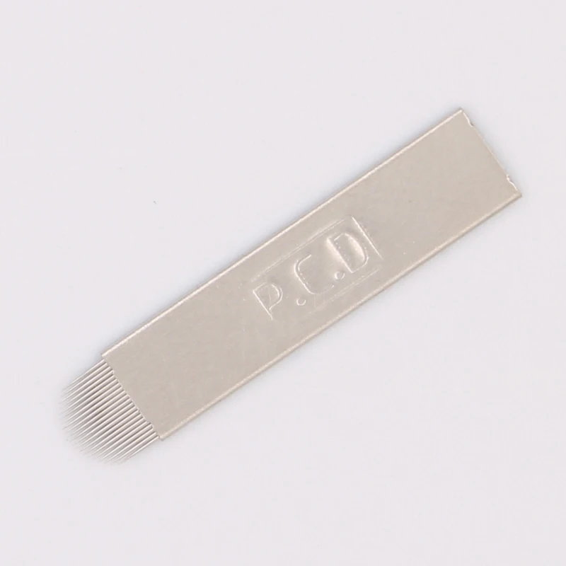 500 шт PCD 21 Pin U форма Перманентный макияж бровей лезвия татуировки ручная игла для