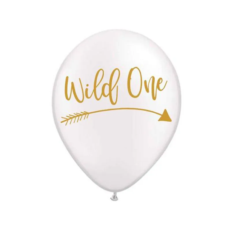 10 шт. дюймов и надписью Wild One шарики Baby Shower 1st на день рождения вечерние украшения