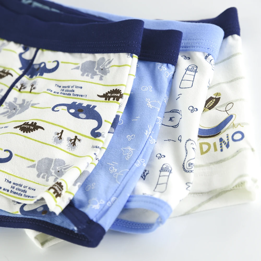 2 шт./партия детское нижнее белье с рисунком животных мягкие трусы из