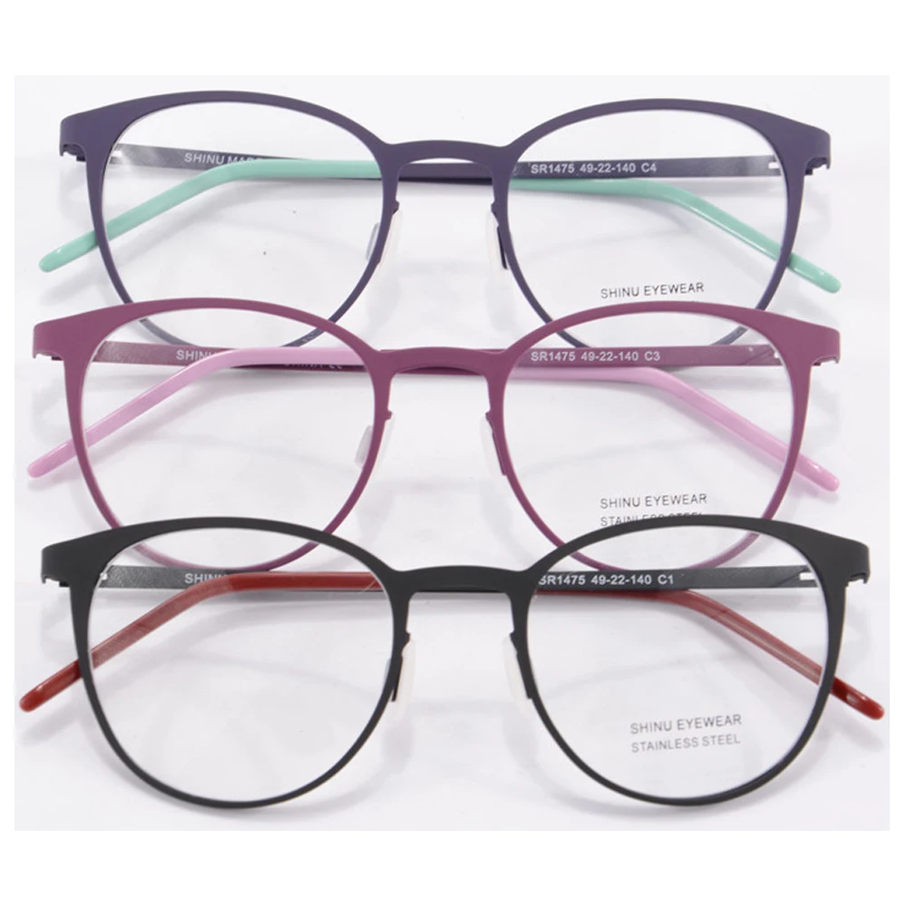 Очки tecnology в круглой металлической оправе женские круглые оправы для очков с