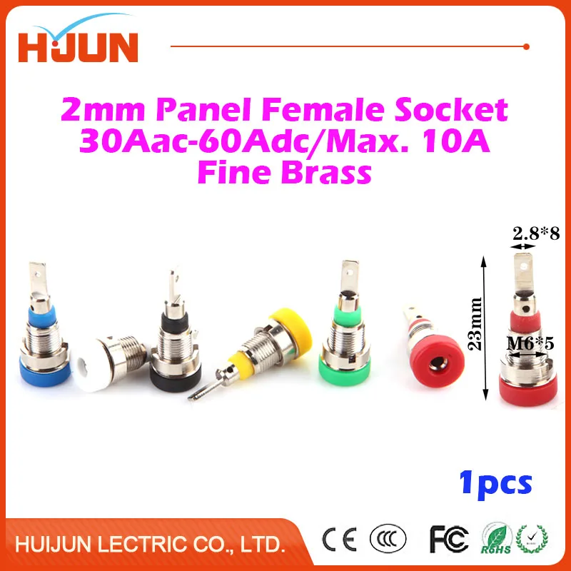 1 шт. 2 мм 10 А медная вилка типа банан для панельных разъемов переплет адаптер