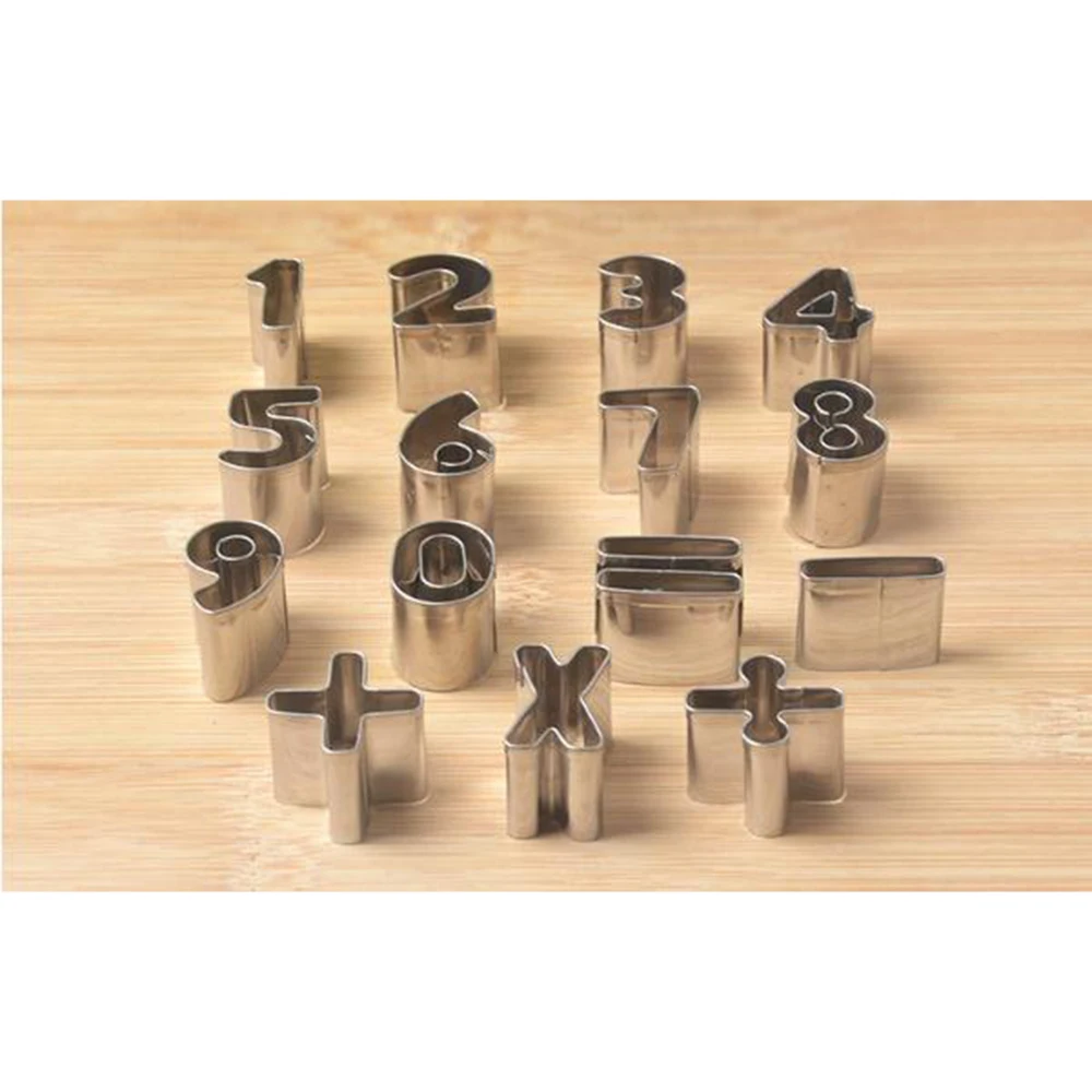 Творческий резак для печенья из нержавеющей стали DIY форма в форме цифр набор