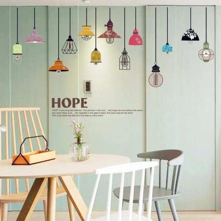 Фото Модные подвесные светильники настенные наклейки для салона кухни домашний декор