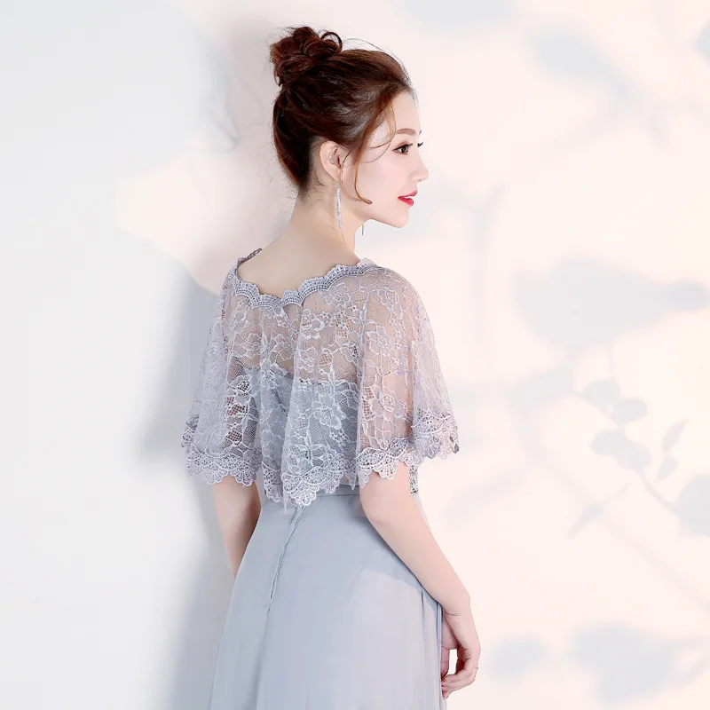 Summer Lace Bridal Wraps White Women's Shawl Shrug Red Evening Wedding Cape Bolero Cover Up Shoulder and Arms For Woman and Girl