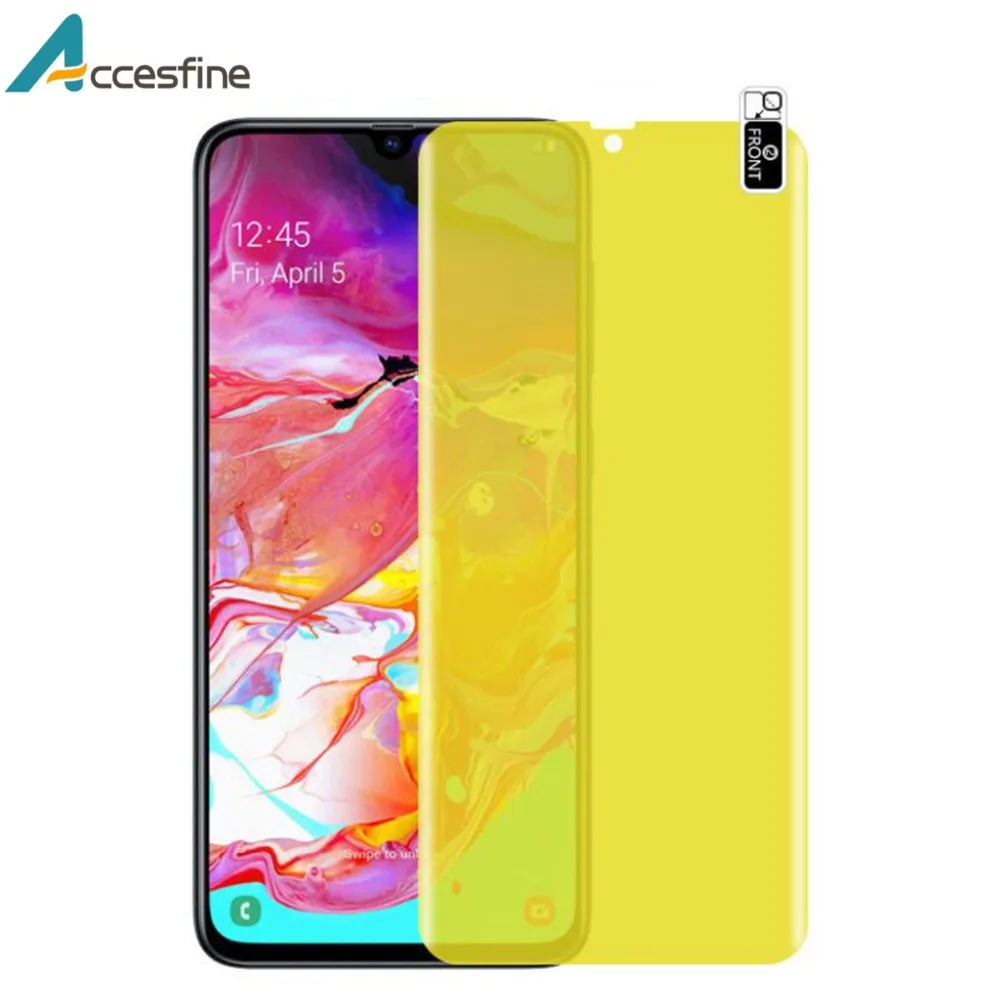 Гидрогелевая пленка 5D на весь экран для Samsung Galaxy A70 A80 A40 A50 A90 защитная нано