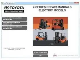 Руководство по ремонту вилочного погрузчика 7 серий для TOYOTA |