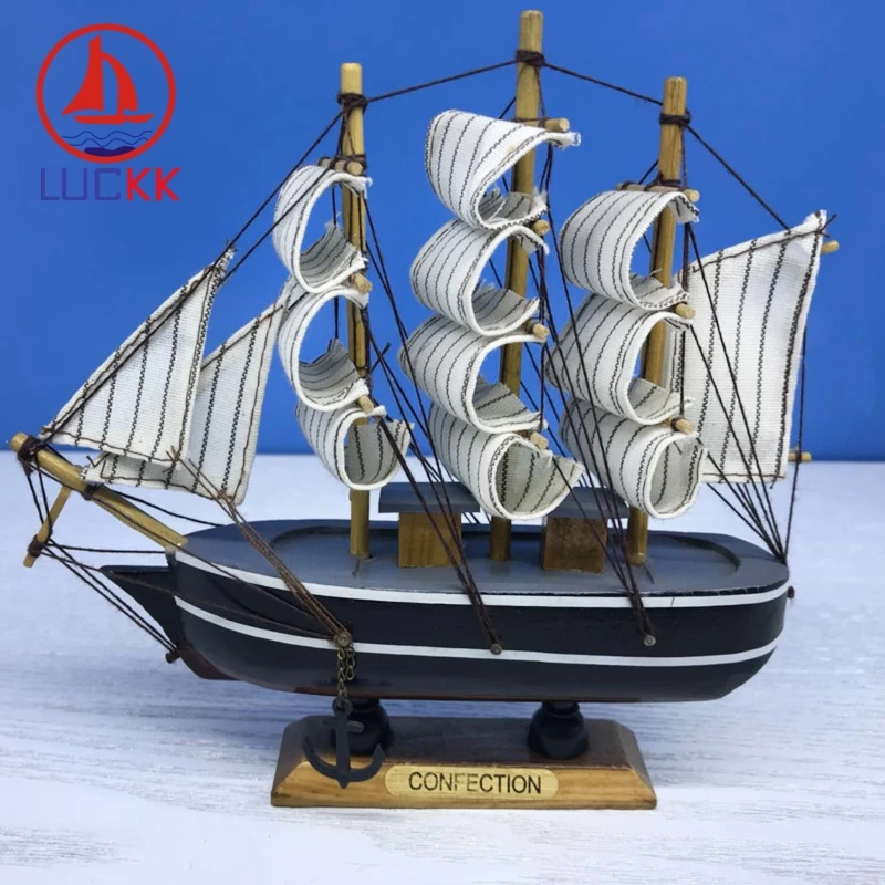 LUCKK 16 см деревянная модель кораблей черное домашнее украшение для интерьера