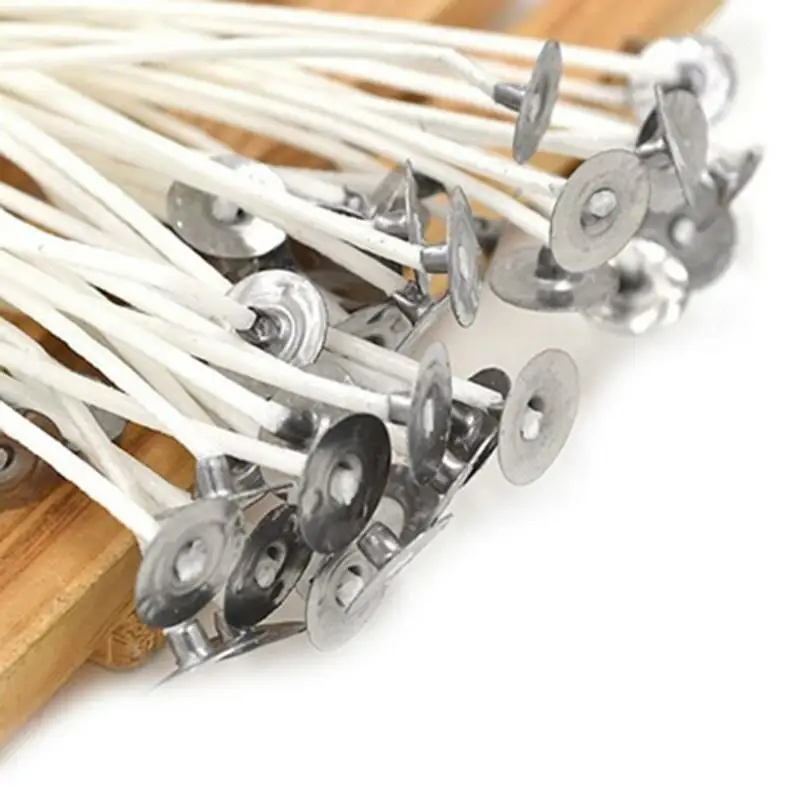 30 шт./упак. 10 см лампы в форме свечи Фитили для изготовления свечей с низким