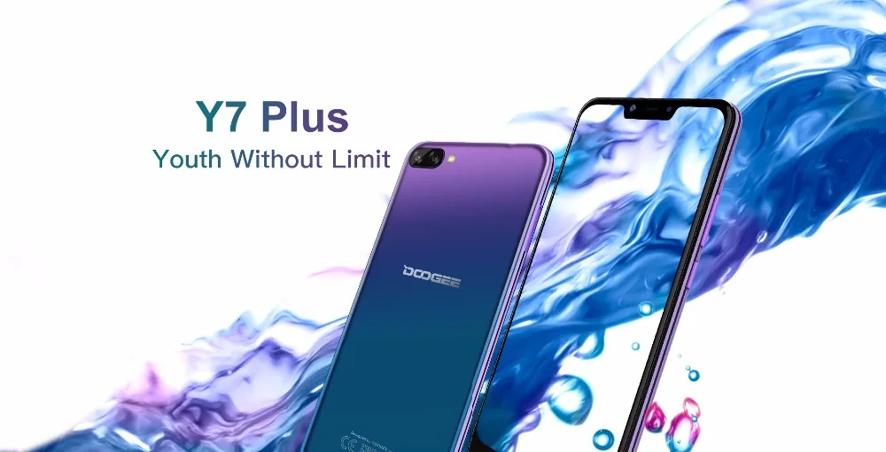 DOOGEE Y7 Plus мобильный телефон 6 ГБ+ 64 ГБ 6,1" 1080*2246 экран Android 8,1 MTK6757 Восьмиядерный 16,0 Мп+ 13,0 МП 5080 мАч 4G смартфон