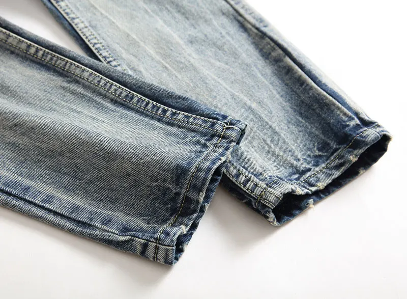 Классические мужские облегающие джинсы с прямыми штанинами новинка 2018 хлопковые