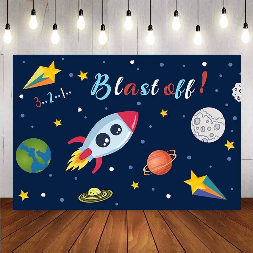 

Photography Backdrop Children Birthday Party Cosmic Space Newborn Baby Decoration Background Photo Studio Backdrop