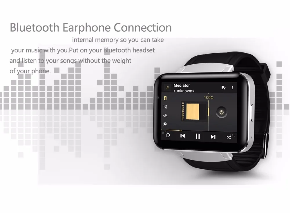 2.2 дюймов носимых 3 г WiFi Smart Watch телефон часы Android 5.0 плеер видео плеер Google карте VS kw88 x01 S99 ticwatch 2