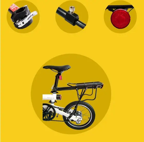 Алюминиевый складной задний стеллаж для хранения XIAOMI Qicycle EF1 Электрический велосипед задняя полка для велосипеда