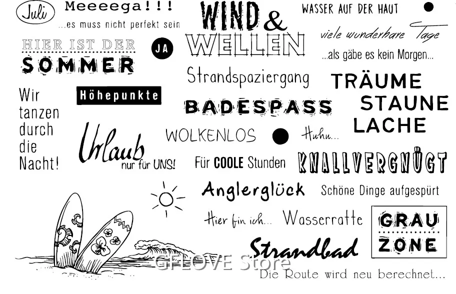 Немецкий серфинг прозрачный силиконовый печать DIY Скрапбукинг Фотоальбом