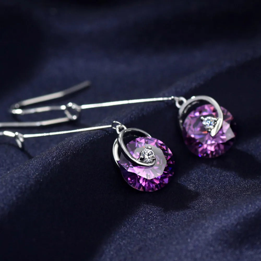 Neoglory австрийские кристаллы стразы кисточки Длинные свадебные Висячие серьги