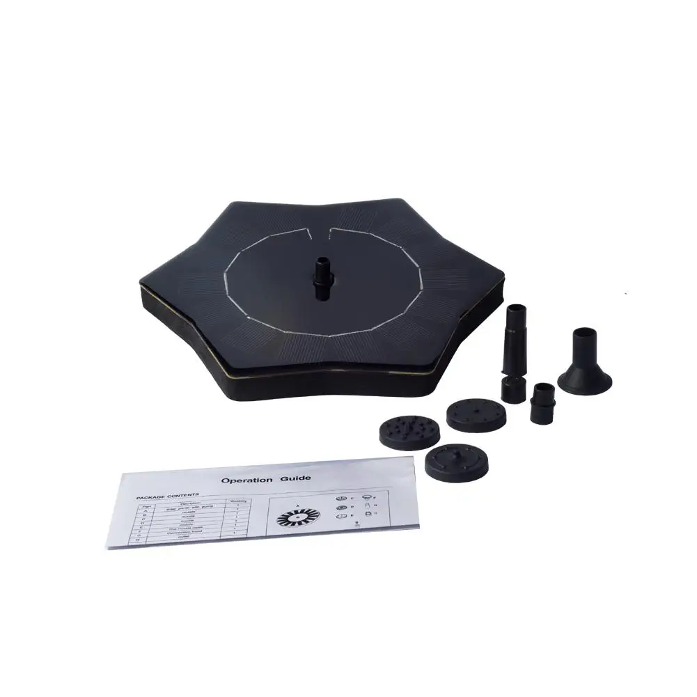 Открытый Морская звезда форма на солнечных батареях плавающий фонтан черный