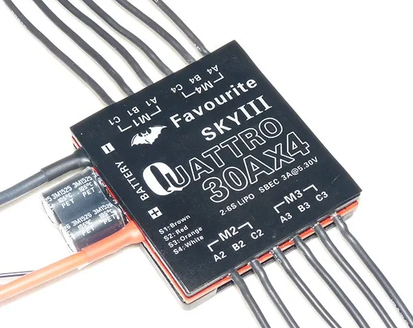 FVT SKY Esc 4-в-1 4 в 1 6A 12A 20A 30A Quattro 20A 4 UBEC 4 в 1 бесщеточный ESC для FPV Racer камеры RC Drone