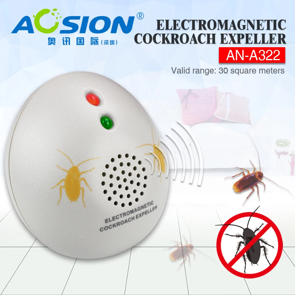 

AOSION Indoor cockroach repeller electromagnetic waves to repel chase ants spiders fleas bugs pest repeller EU plug
