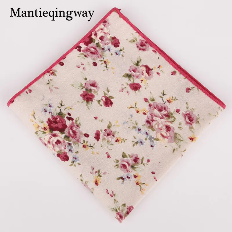 Mantieqingway Новое поступление хлопок цветочный принт Карманный платок мужской строгий деловой Свадебный кармашек квадратные женские носовые платки