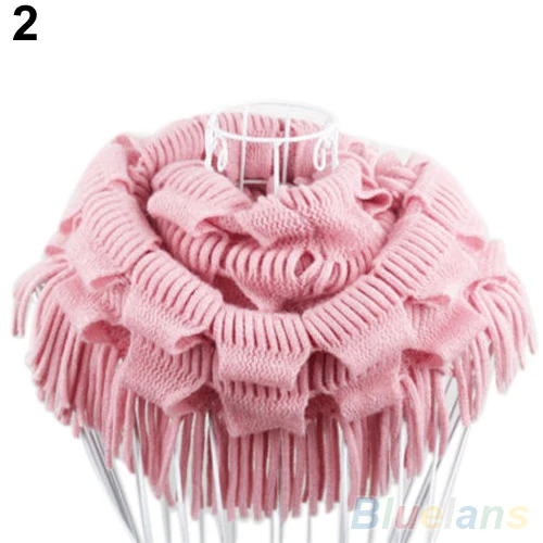 Горячие Для женщин теплые Вязание шерсть 2 Круг Кабель Вязать Клобук Средства