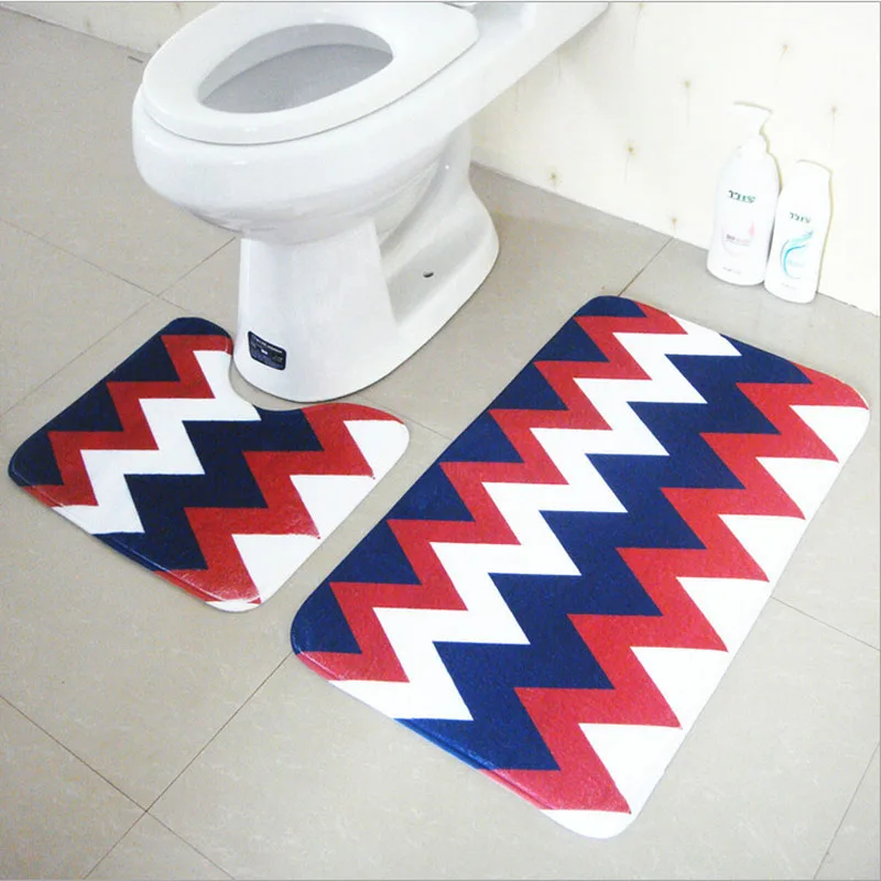 Коврик для ванной комплект 2 шт. 100% полиэстер не ковер и toliet rugs 37*45 + 45*75 см