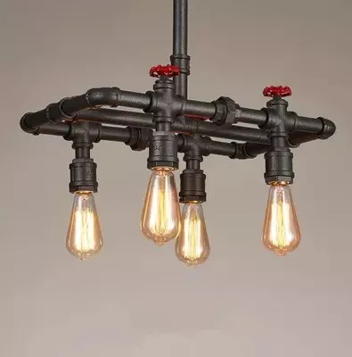 Деревенский стиль лофт винтажная промышленная лампа с 5 Edison светильник s Ретро водопровод подвесной светильник Hanglamp Lamparas Colgantes