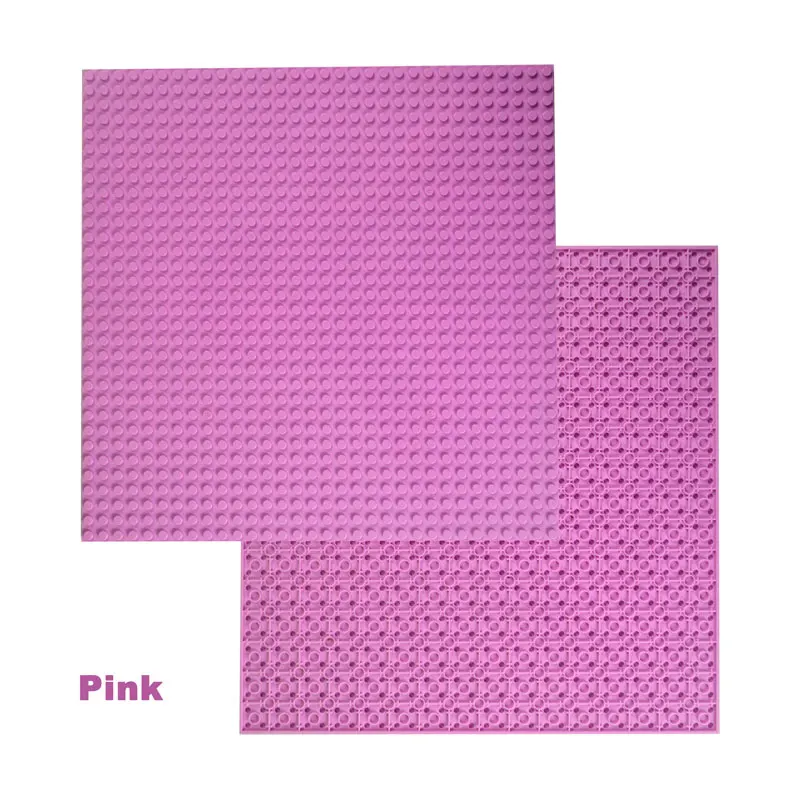 Розовый 32*32 точки двухсторонние опорные пластины Кирпичи DIY Красочные столбы строительство основание для блоков совместимые основные брэнк небольшие блоки - Цвет: Розовый