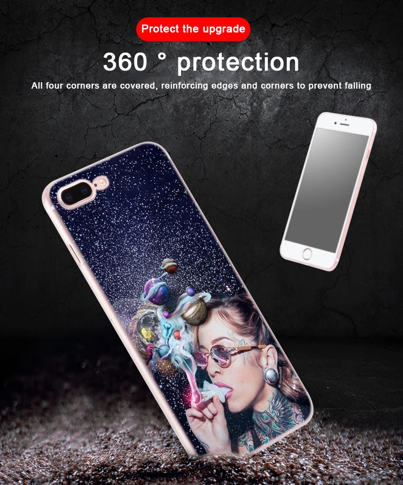Мягкий чехол из ТПУ для iPhone 13 12 Mini 11 Pro XS Max XR X 8 7 6 Plus SE 2020 S в стиле Триппи Арт