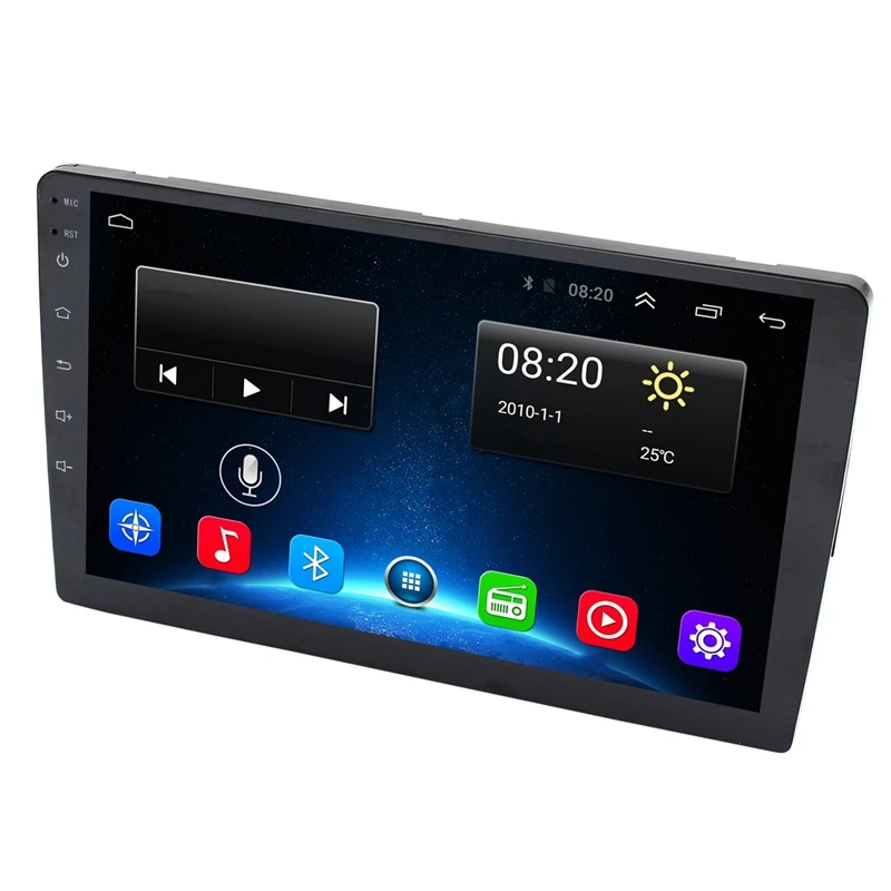 10 1 дюймов Android 8 автомобиля Bluetooth Wi Fi Gps навигация Quad Core радио Видео Аудио Mp5 плеер|GPS